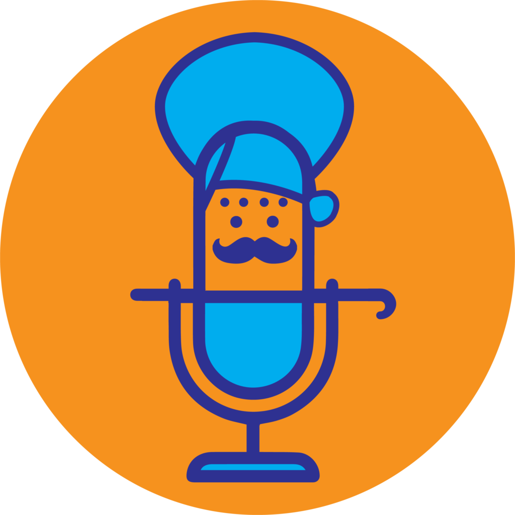 Orange circle The Bhangra Podcast Logo Podpreet